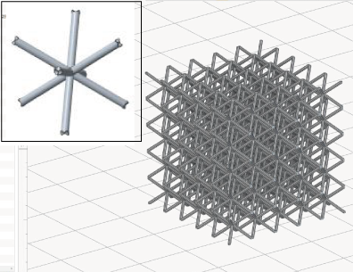 3Dプリンタのラティス構造_BCC