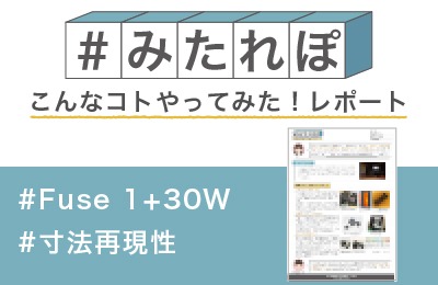 Fuse1+30Wでテストピースを造形してみた!