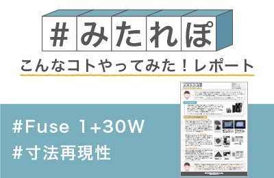 Fuse 1 + 30Wでテストピースを造形してみた!