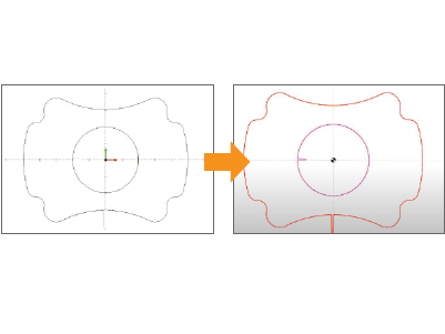 bobcadcam wire EDM切り落とし箇所の作図が不要