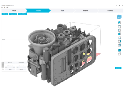 粉末焼結3Dプリンタ Sinterit LISAの造形チャンバ内イメージ