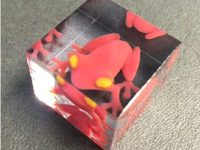 3Dプリンタ用研磨シート_TuneD3の研磨後のサンプル